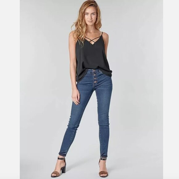 Armani Exchange J27 Super Skinny Button Fly Jeans - Size 24, NWT - Picture 1 of 14